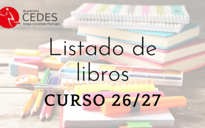 Lista de libros de texto CURSO 26/27