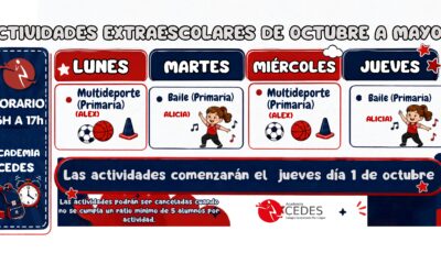 COMIENZO DE ACTIVIDADES EXTRAESCOLARES